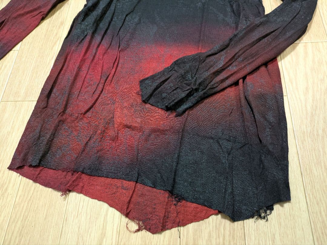 14th Addiction 長袖カットソー レッド 赤 ブラック 黒 スネーク