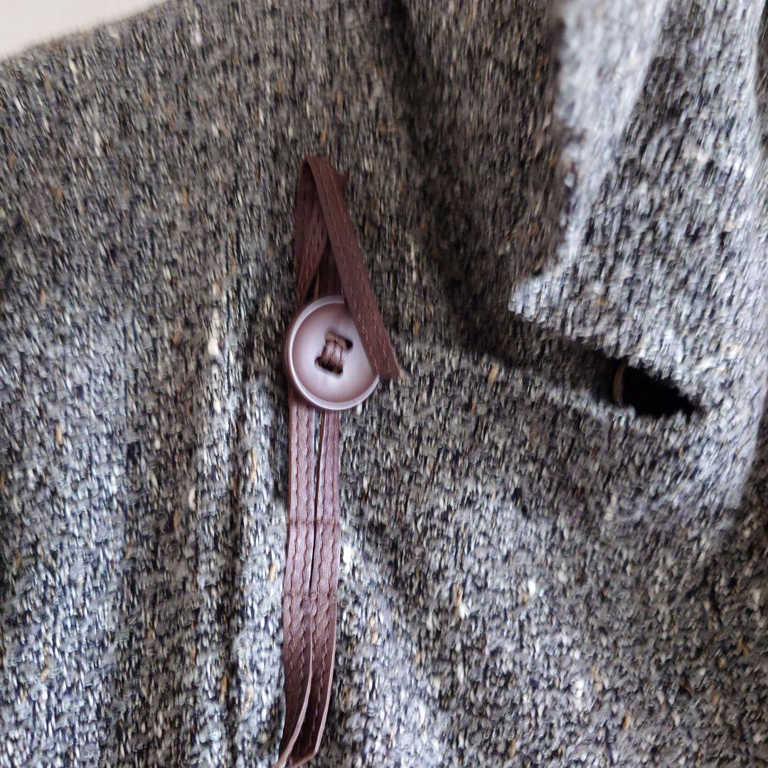 イッセイミヤケ　グレー ロングコート ベルト付き