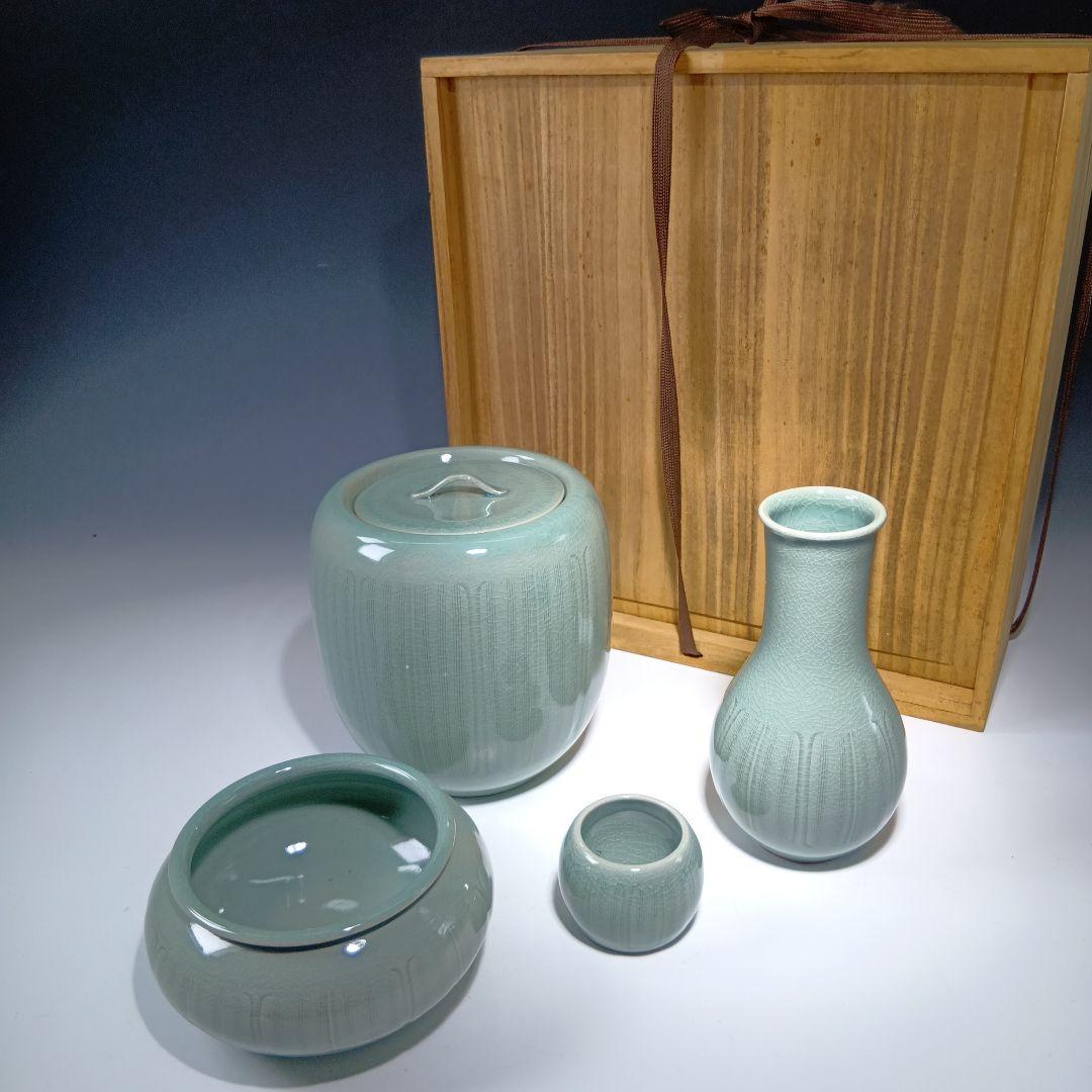 最終値下げ茶道具　韓国高麗青磁　皆具一式　美品