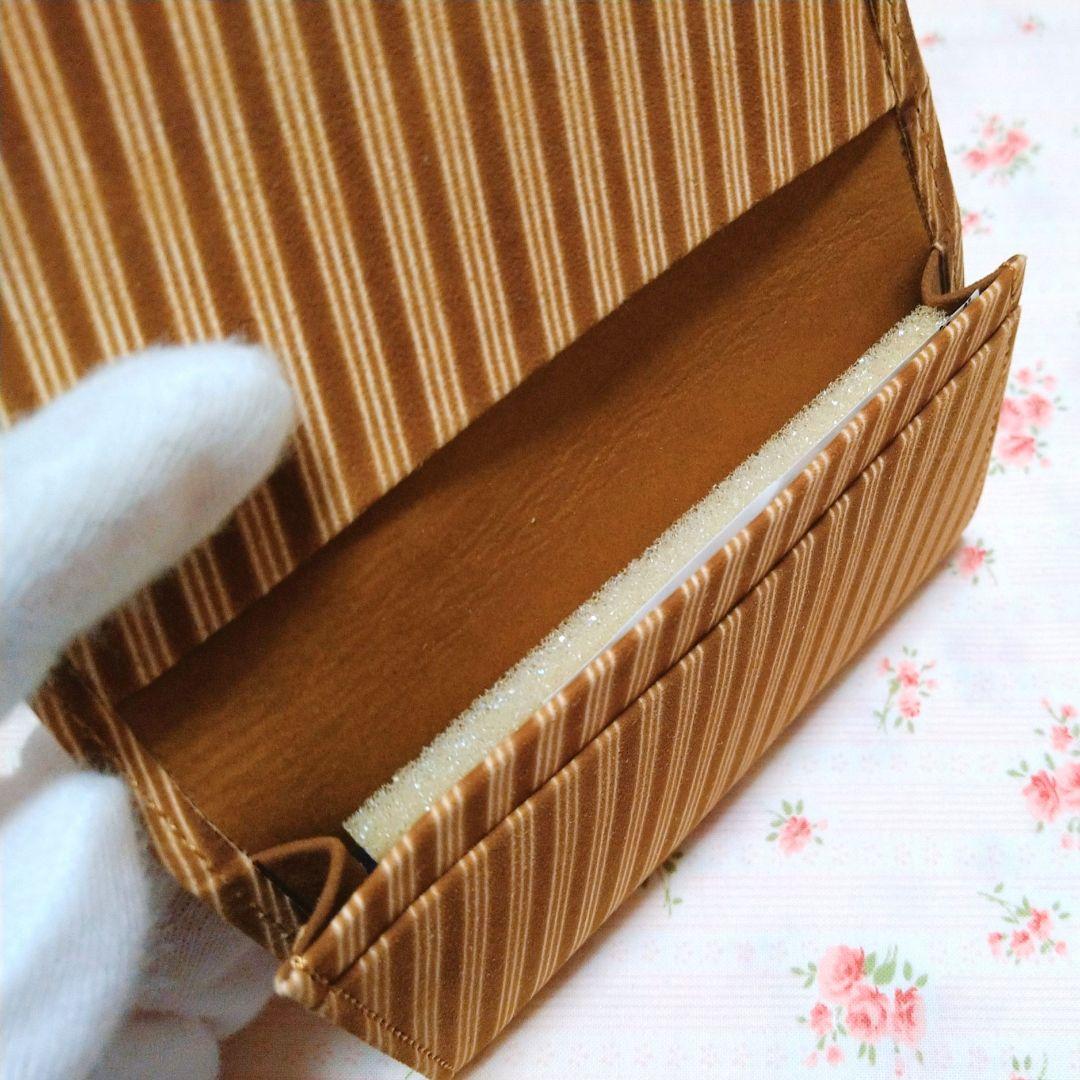 【新品未使用】 印傳屋 名刺入れ 本燻 三本縞