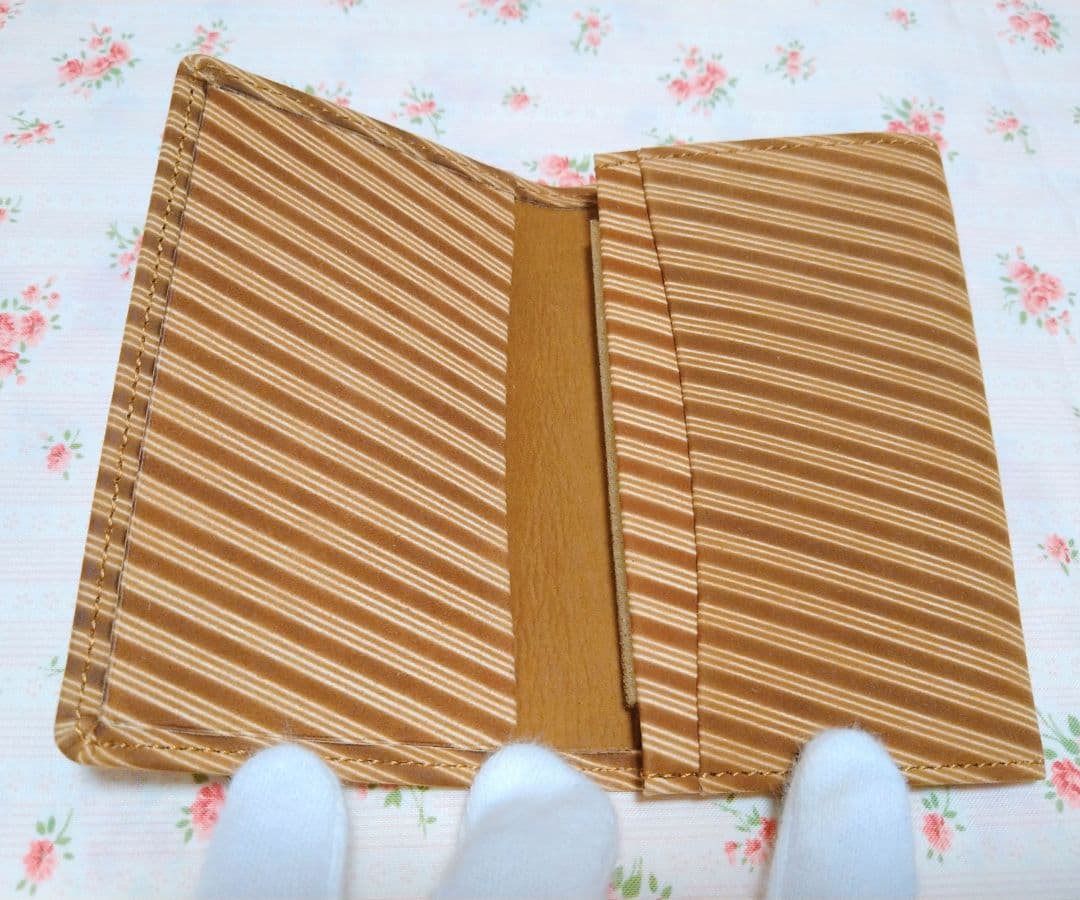 【新品未使用】 印傳屋 名刺入れ 本燻 三本縞
