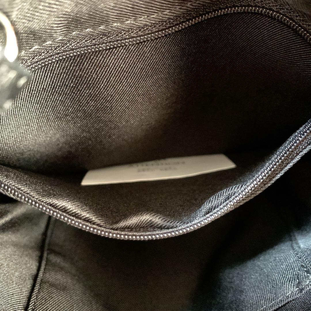 ear PAPILLONNER バックル巾着ショルダーバッグ レザー 黒 S