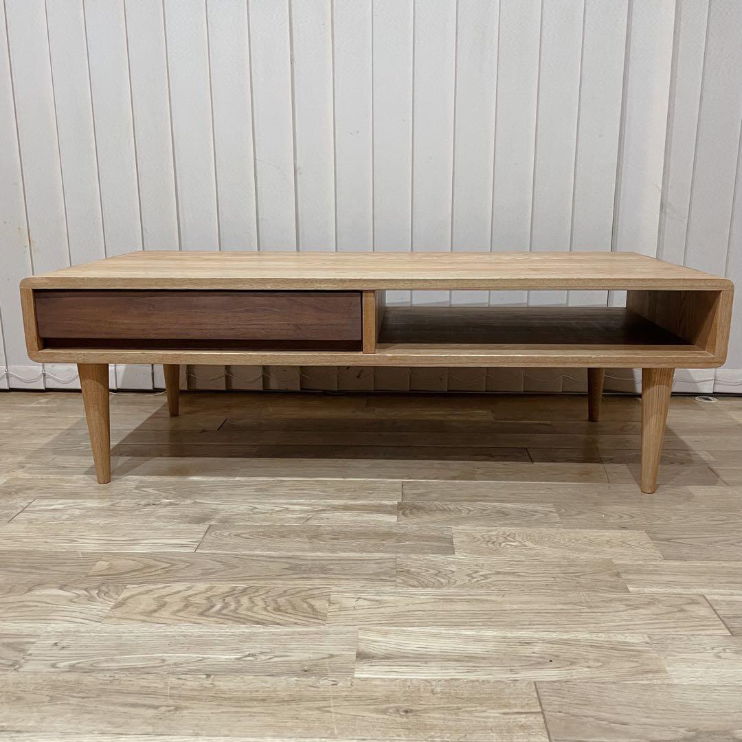 【美品】アクタス シンフォニー 110 リビングテーブル 久和屋　天然木　タモ材