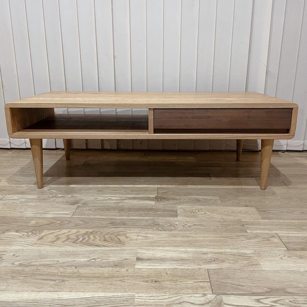 【美品】アクタス シンフォニー 110 リビングテーブル 久和屋　天然木　タモ材