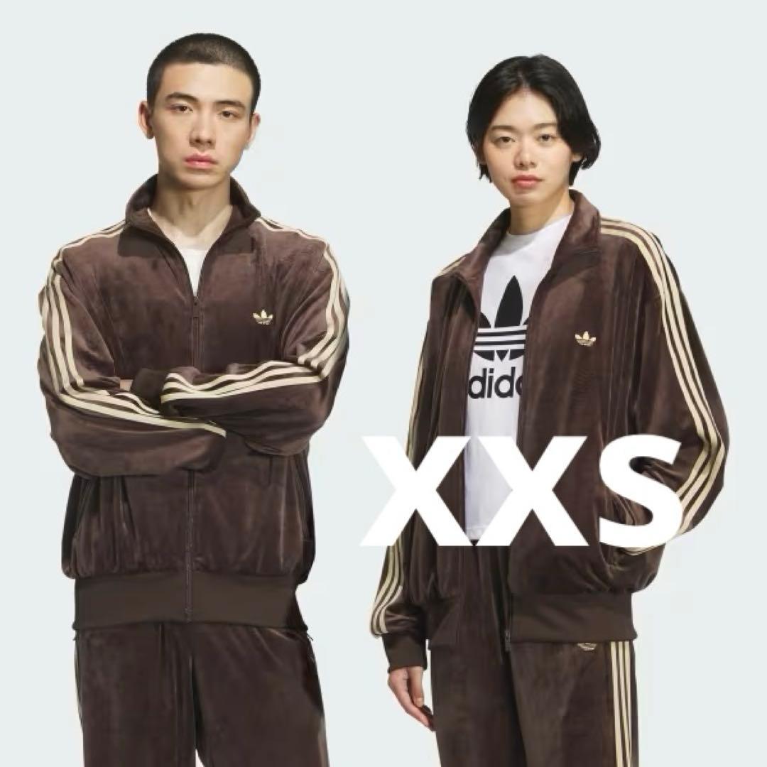 xxs adidas ファイヤーバード ベロア トラックトップ ダークブラウン