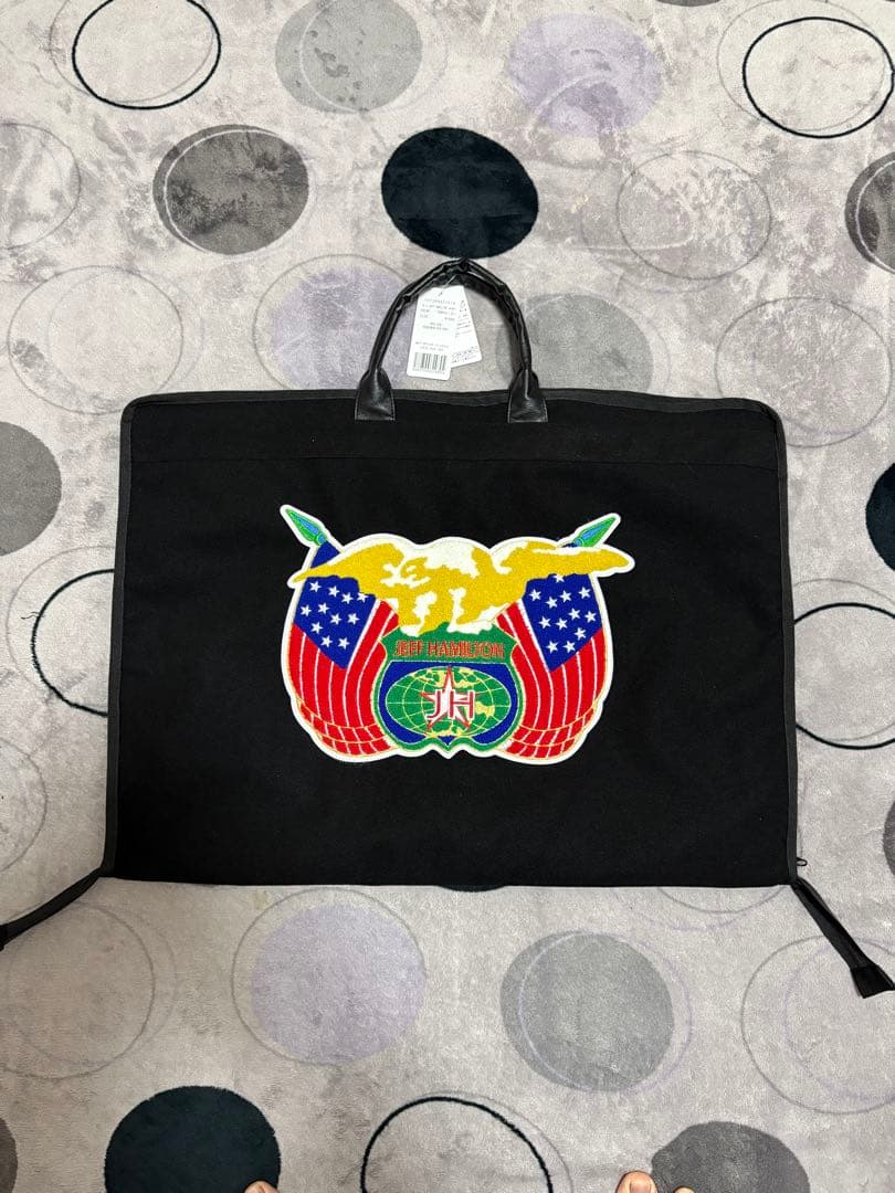 新品！！XLARGE JEFF HAMILTONスタジャン 紫 黒 M