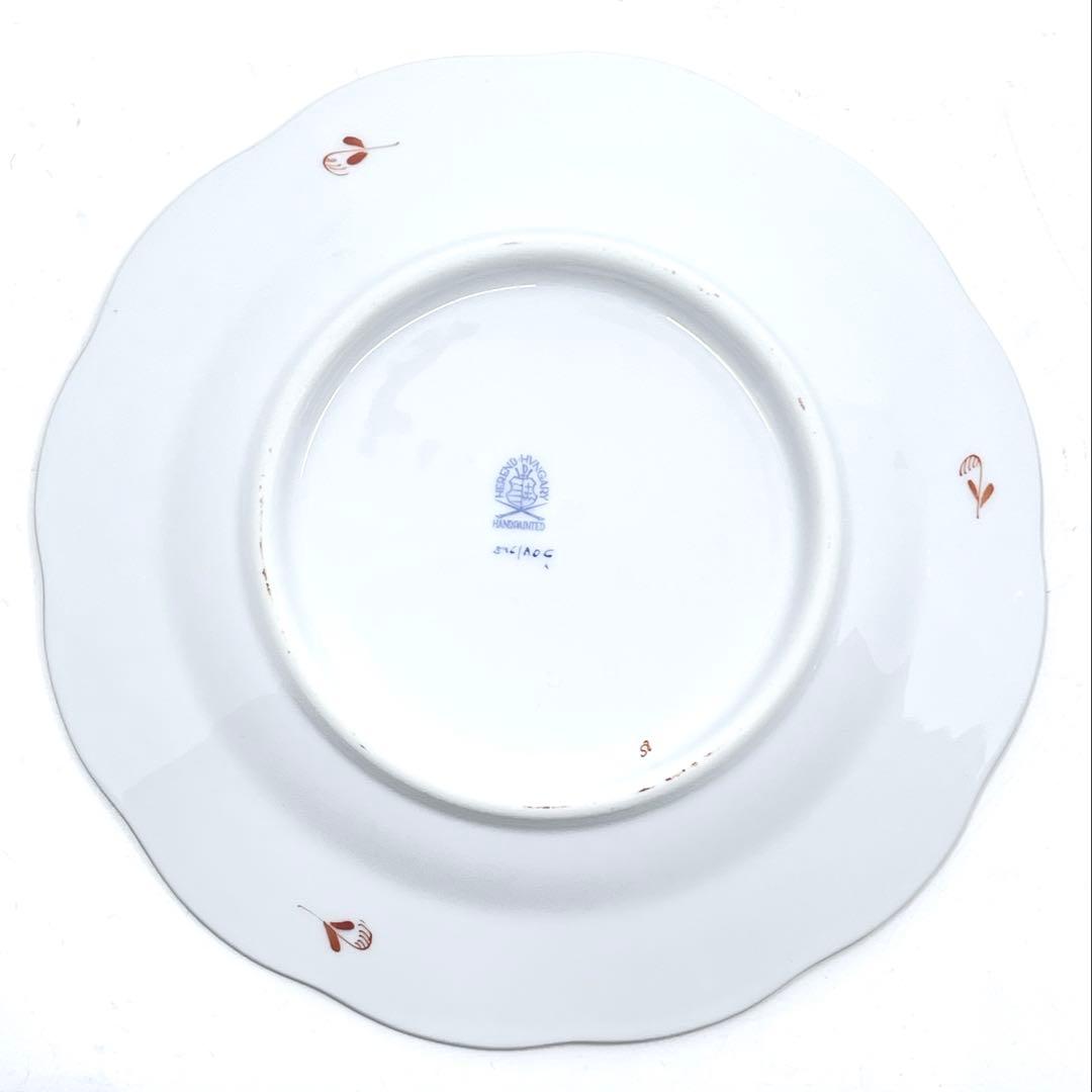 ヘレンド　アポニーオレンジ　プレート網目入り　3枚