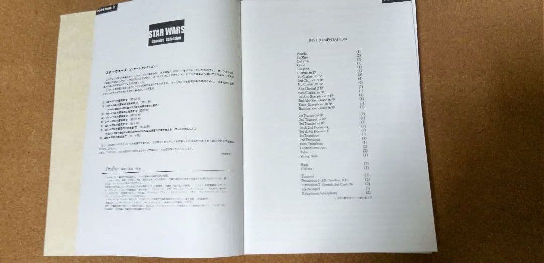 吹奏楽楽譜スターウォーズコンサートセレクション