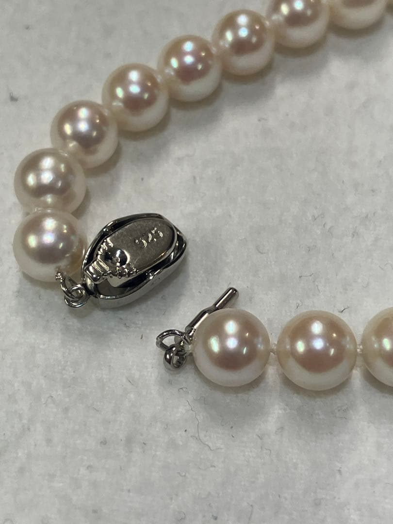 伊勢志摩英虞湾産あこや真珠　7.5-8mm パールネックレス