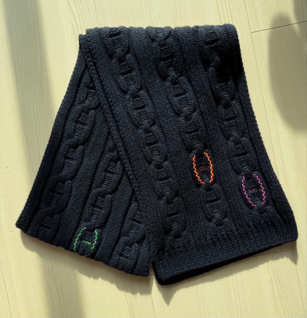 エルメス　トリマイヨン　シェーヌダンクル柄マフラー