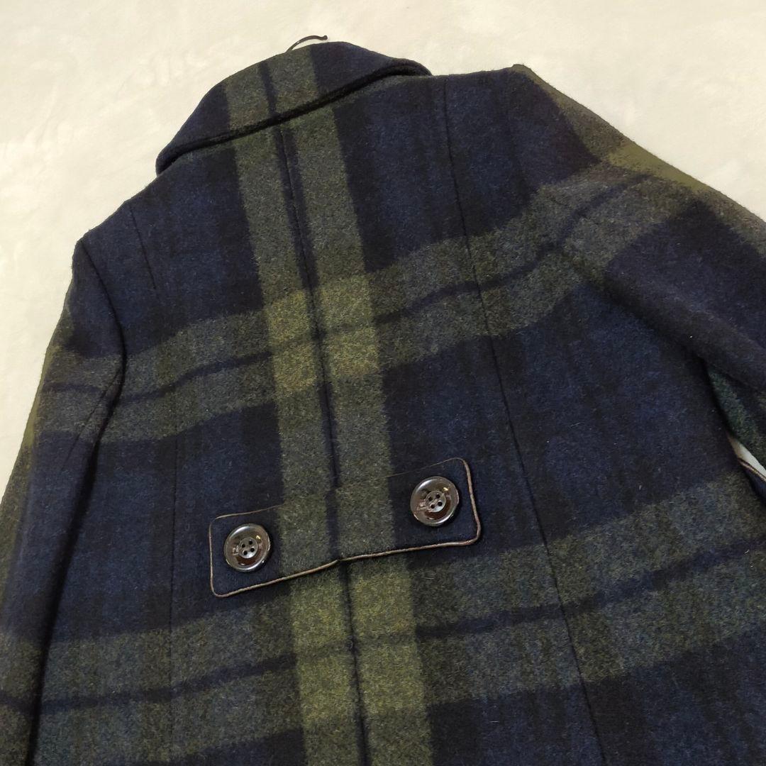 美品　Lois CRAYON　チェック柄　裏地総柄　ロングコート