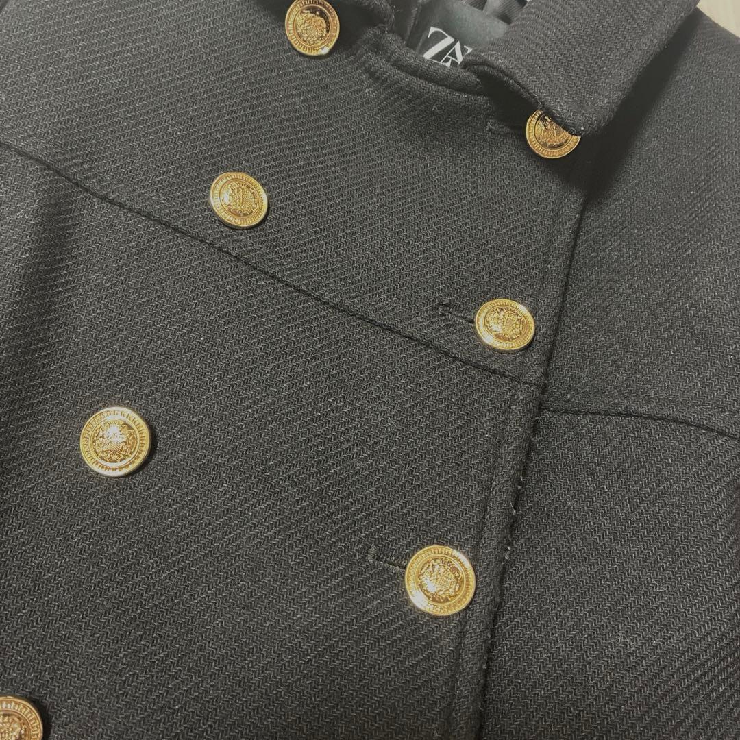 【ZARA】ブラック Pコート