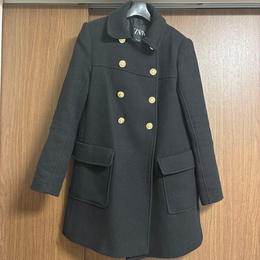 【ZARA】ブラック Pコート