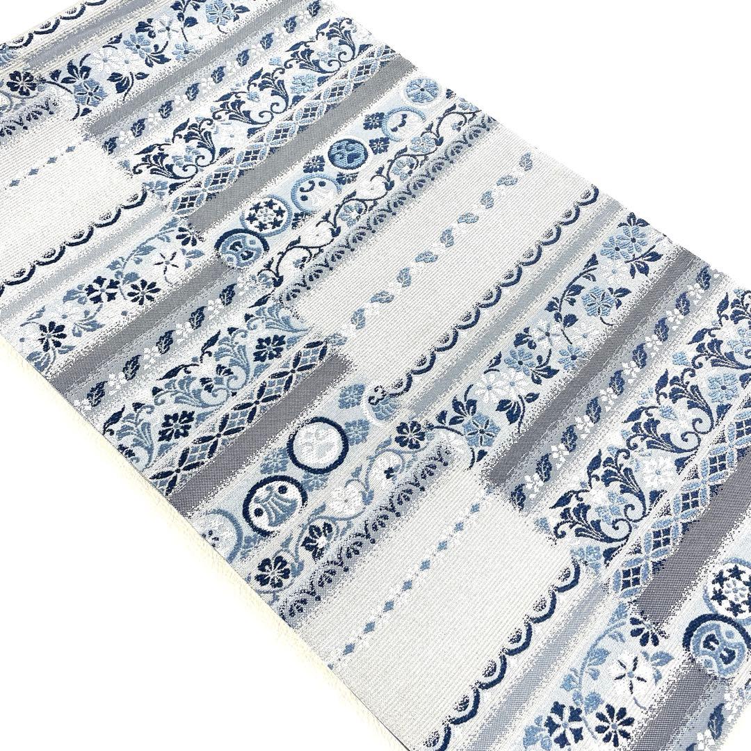 専用帯6131 ●高級 正絹 藍染 六通 袋帯