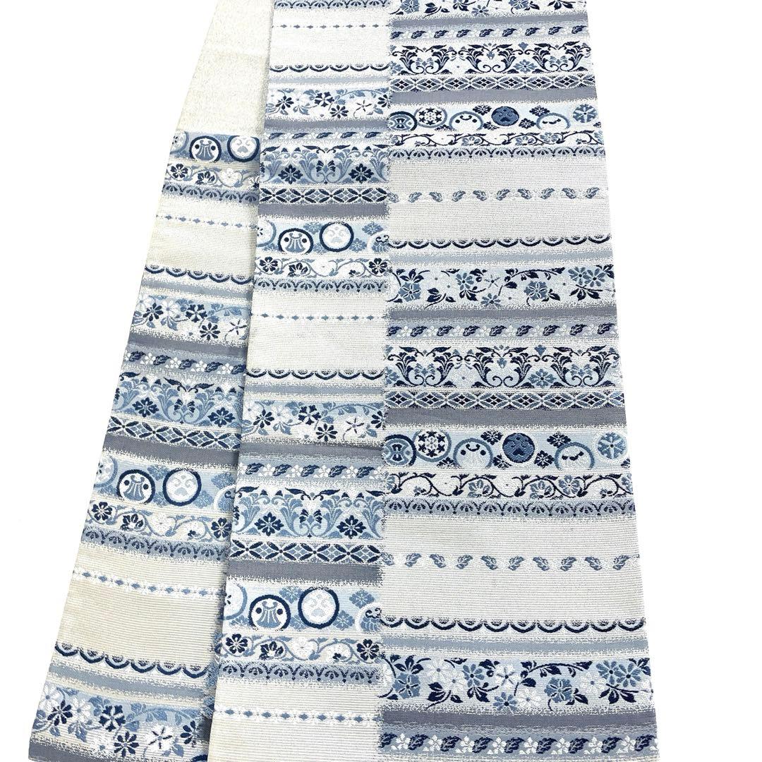 専用帯6131 ●高級 正絹 藍染 六通 袋帯