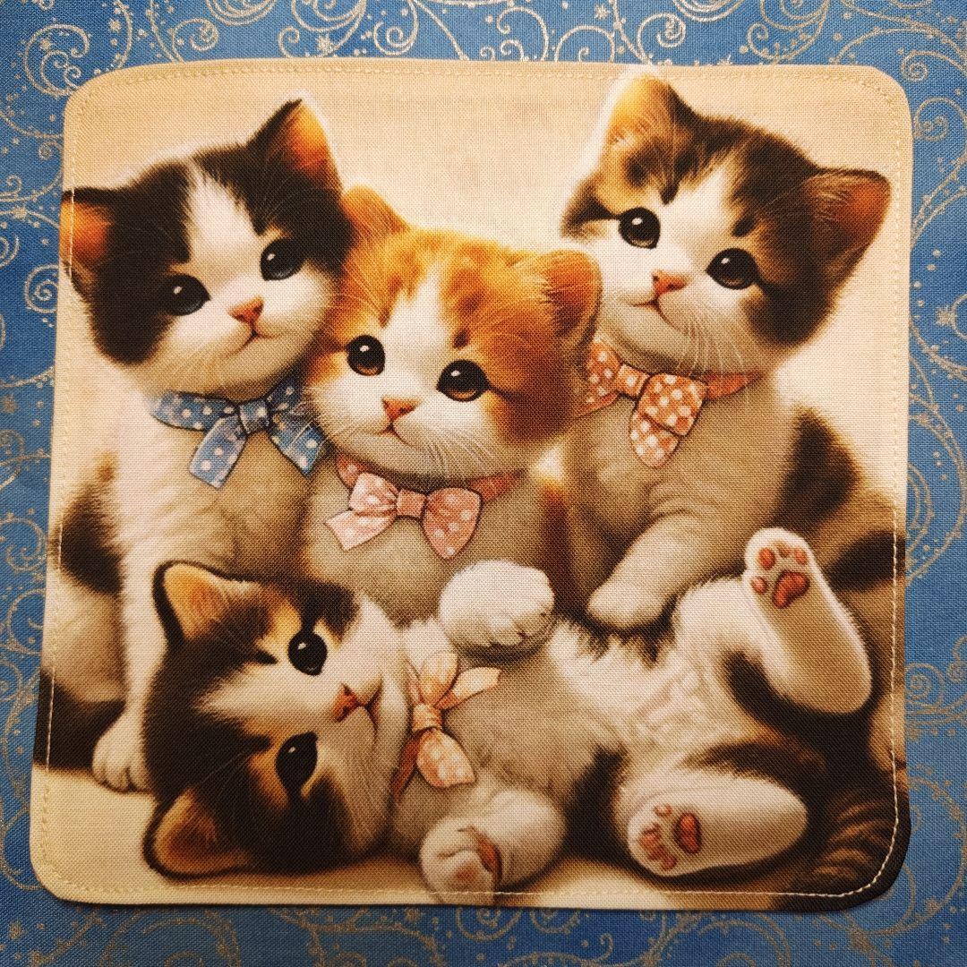 マーブル☆　ハンカチ　ワンにゃん柄　21枚