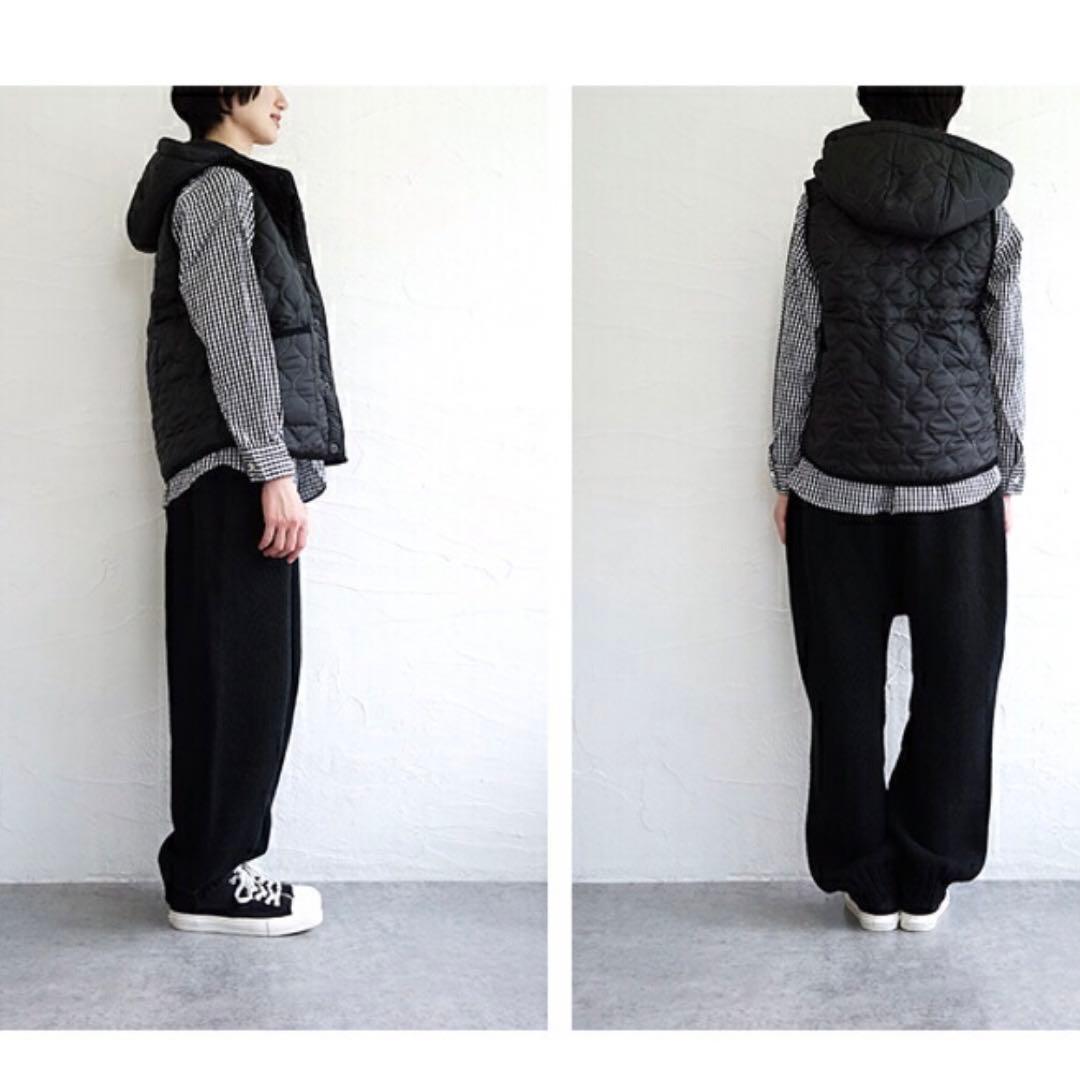 新品 ARMEN キルティングリバーシブルベスト