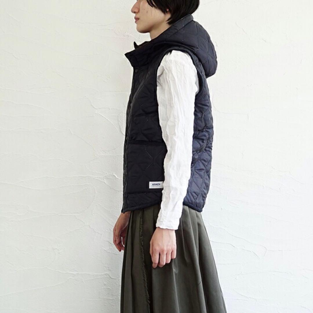 新品 ARMEN キルティングリバーシブルベスト