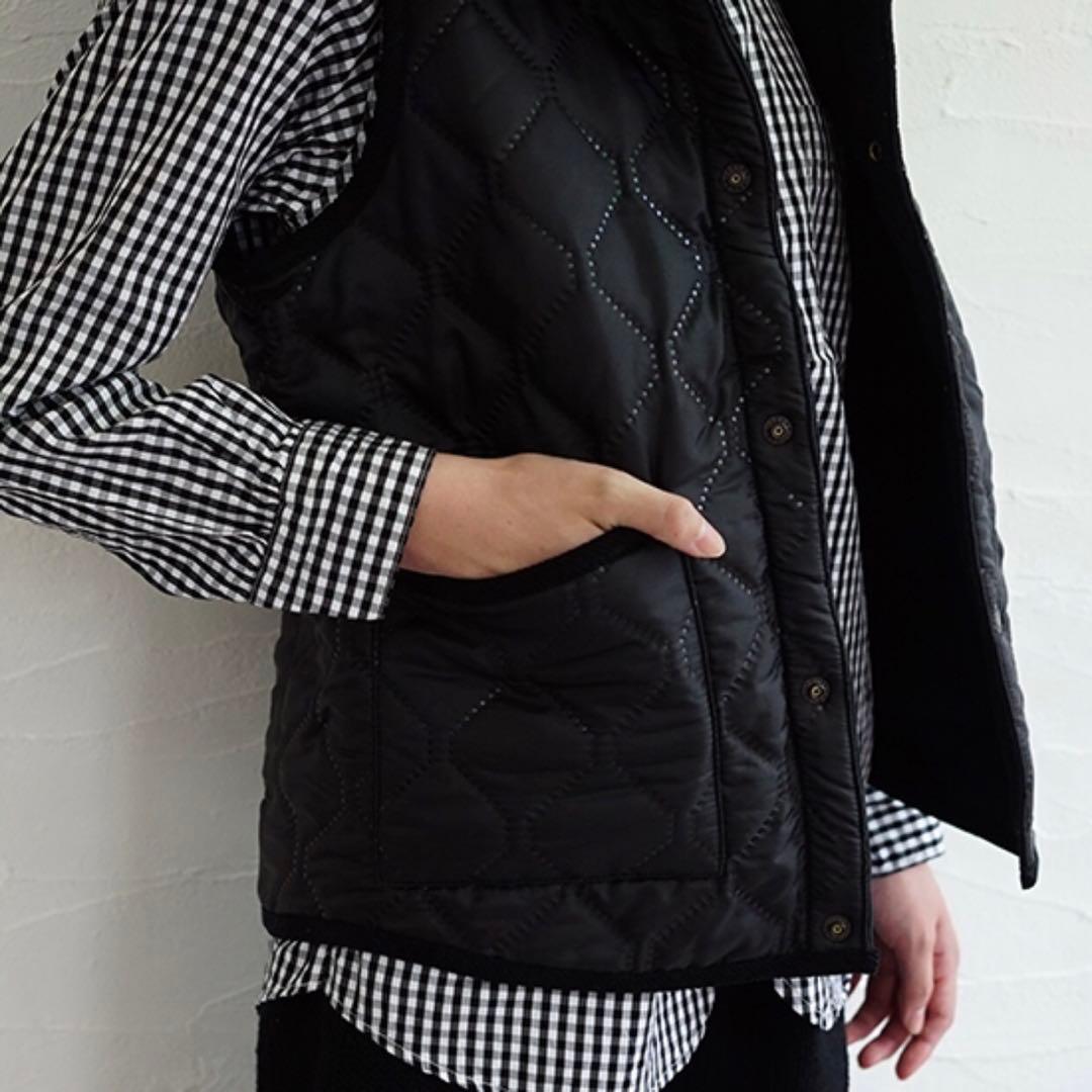 新品 ARMEN キルティングリバーシブルベスト