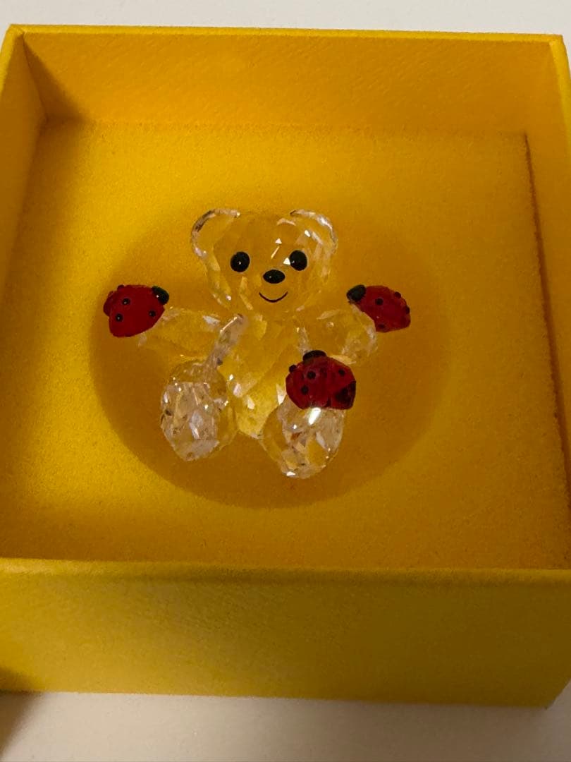 スワロフスキー てんとう虫　 KRISベア Good Luck Bear　置物