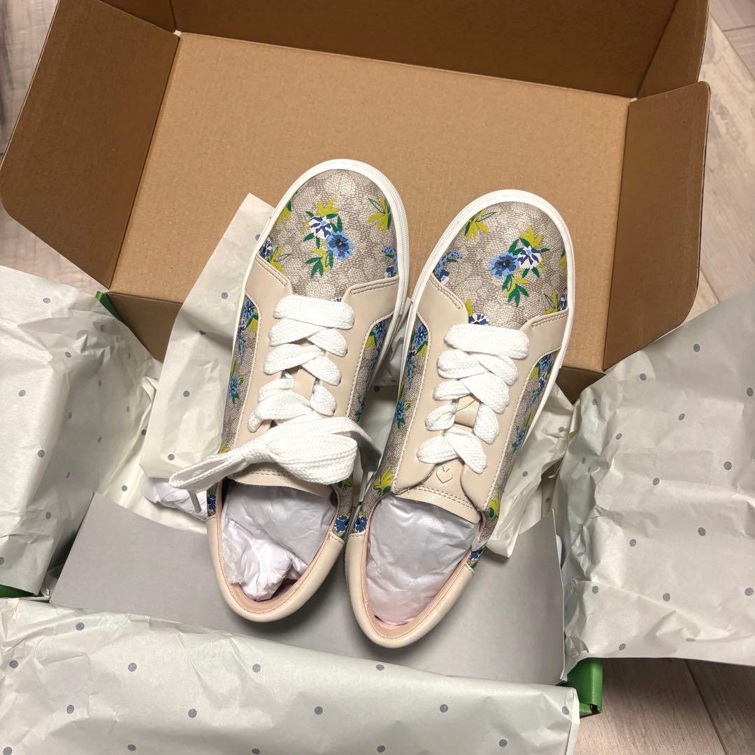 ケイトスペード　花柄スニーカー　23.5-24cm