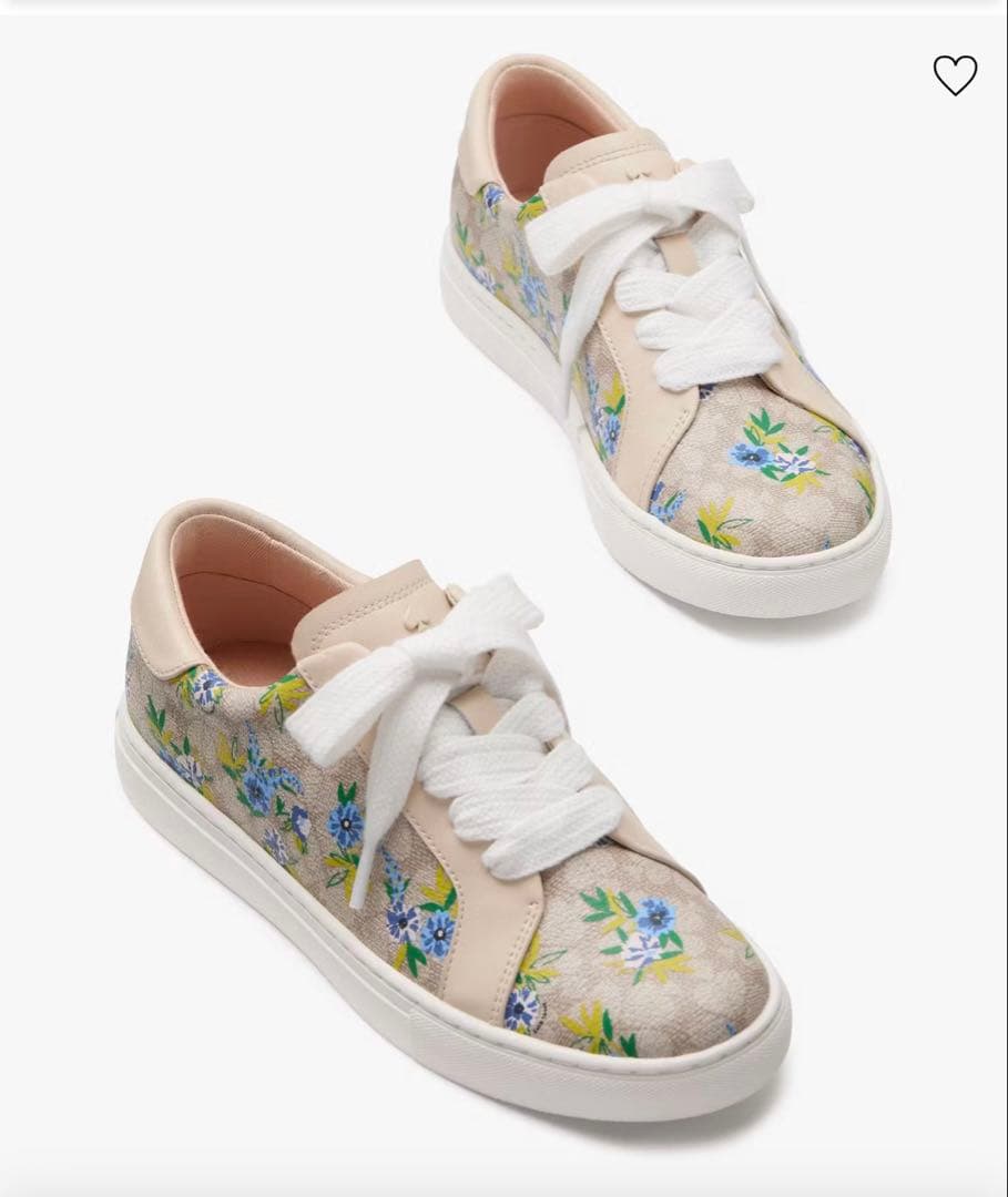 ケイトスペード　花柄スニーカー　23.5-24cm