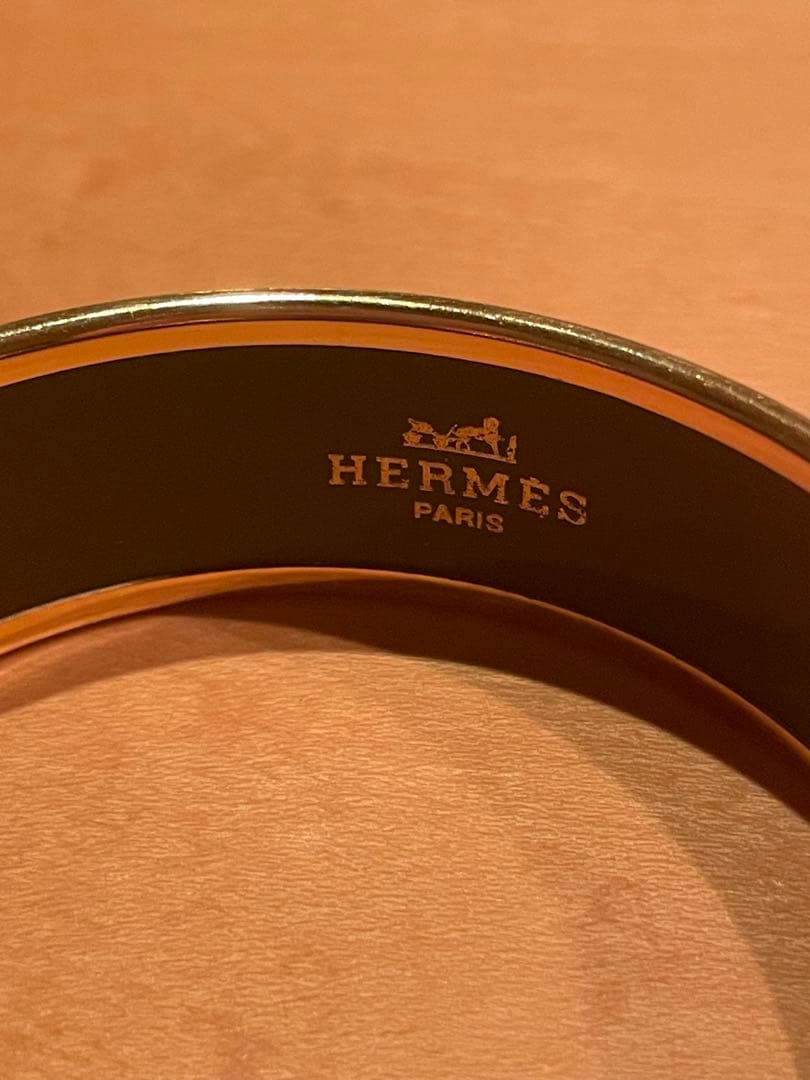 HERMES エスニック柄 エナメルバングル　ラージ　ヴィンテージ