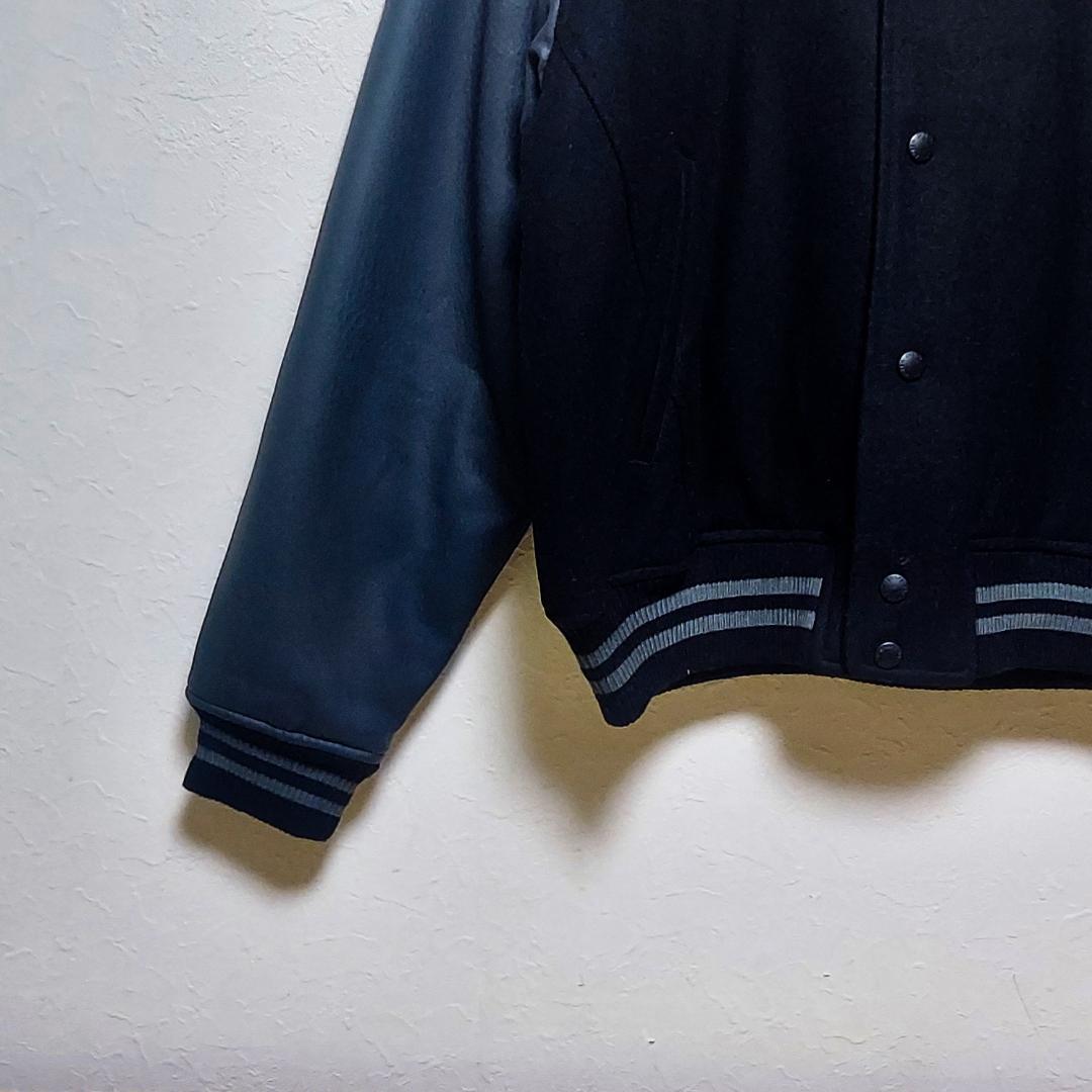 ラルフローレン Mサイズ スタジャン 黒 ブラック 袖レザー ジャケット