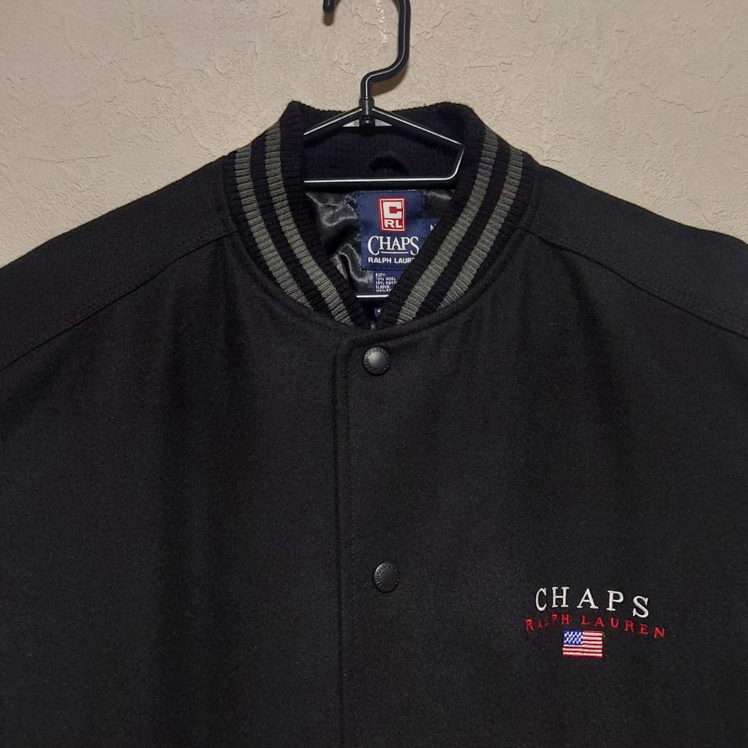 ラルフローレン Mサイズ スタジャン 黒 ブラック 袖レザー ジャケット