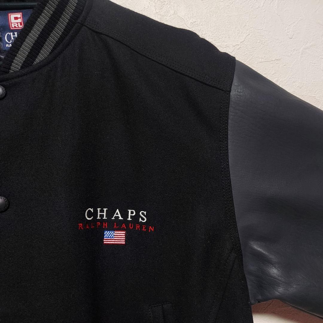ラルフローレン Mサイズ スタジャン 黒 ブラック 袖レザー ジャケット