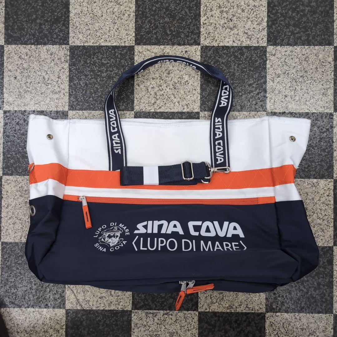 美品　シナコバ　ゴルフバッグ　大容量　未使用　2way　マリン