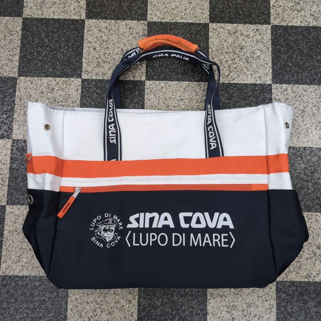 美品　シナコバ　ゴルフバッグ　大容量　未使用　2way　マリン