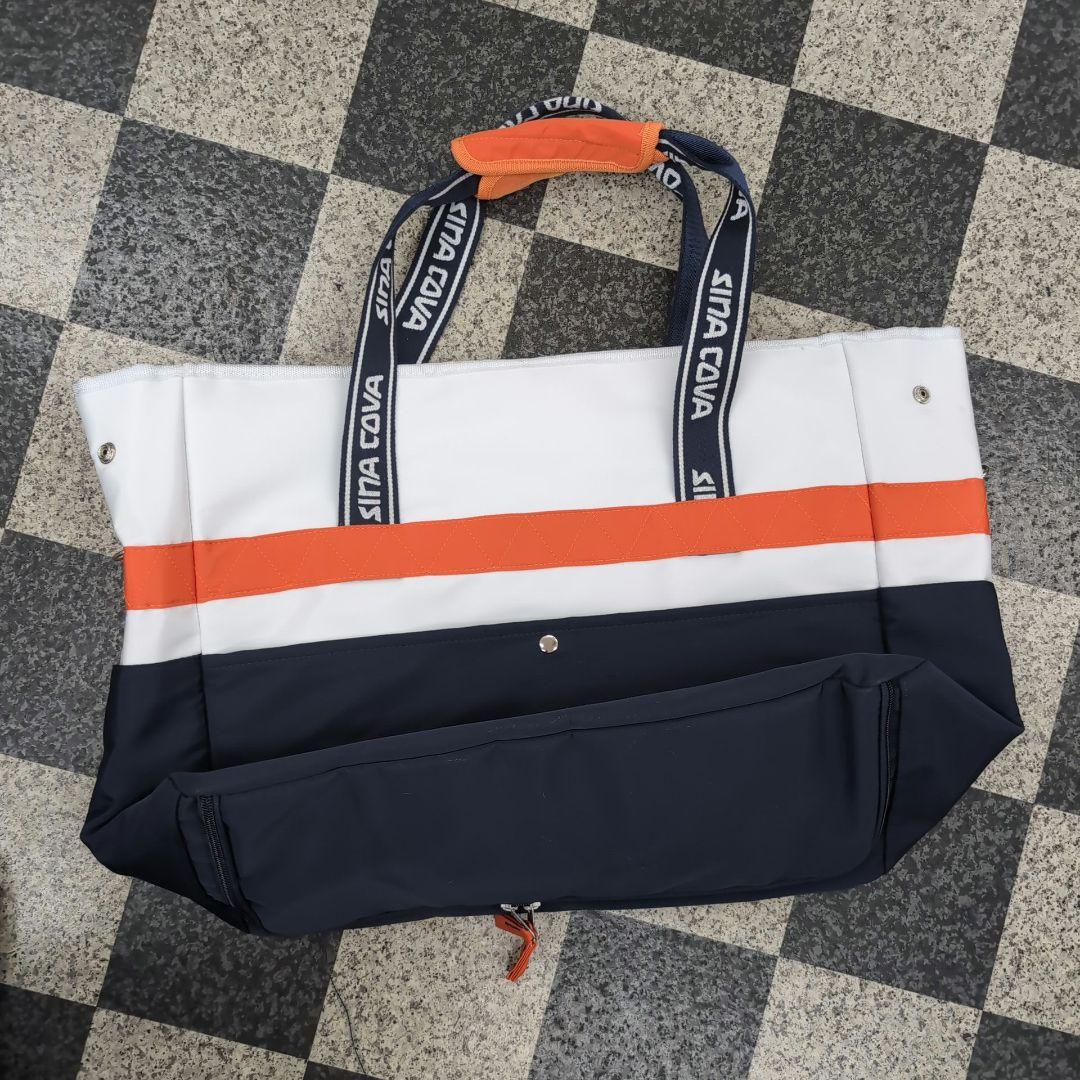 美品　シナコバ　ゴルフバッグ　大容量　未使用　2way　マリン
