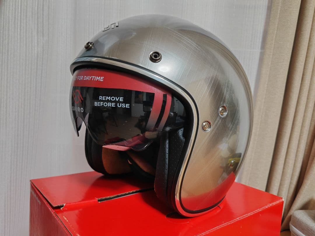 SHIRO SH-235 ジェットヘルメット メタリックシルバー