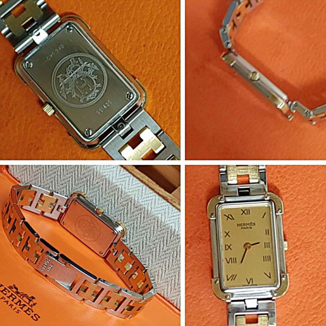 エルメス時計/極極極極極美品クロアジュール新品電池新品仕上げ正常稼働品レディース