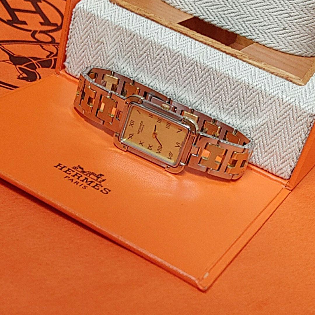エルメス時計/極極極極極美品クロアジュール新品電池新品仕上げ正常稼働品レディース