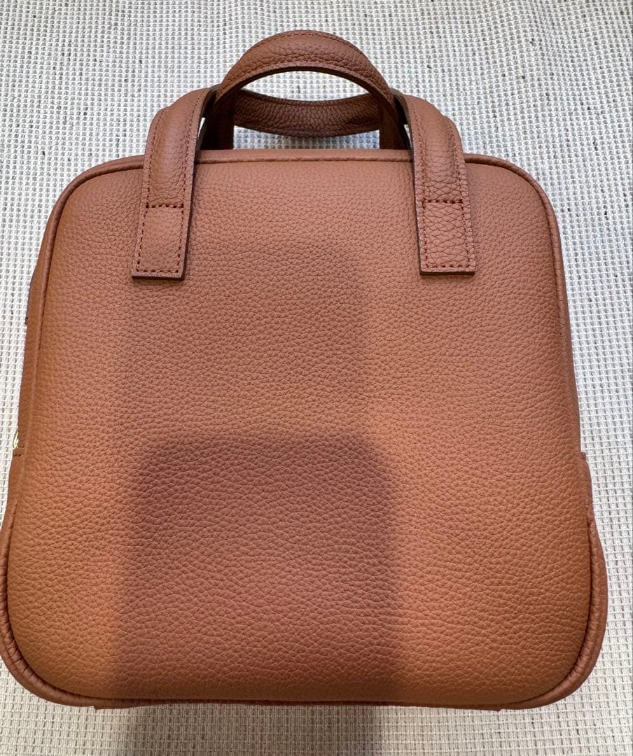 チーバッグ　スクエア　ボストンバッグ　キャメル