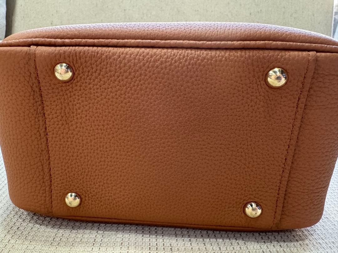 チーバッグ　スクエア　ボストンバッグ　キャメル