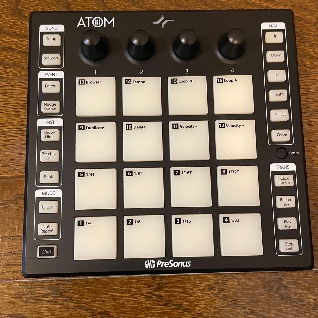 PreSonus ATOM MIDIパッドコントローラー