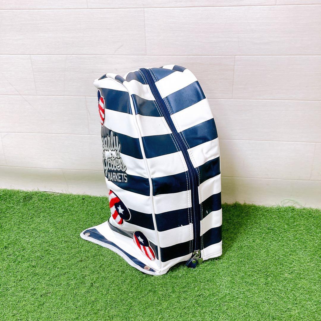 Mパーリーゲイツ マーケットボーダー柄 スタンドキャディバッグ原英莉花選手モデル