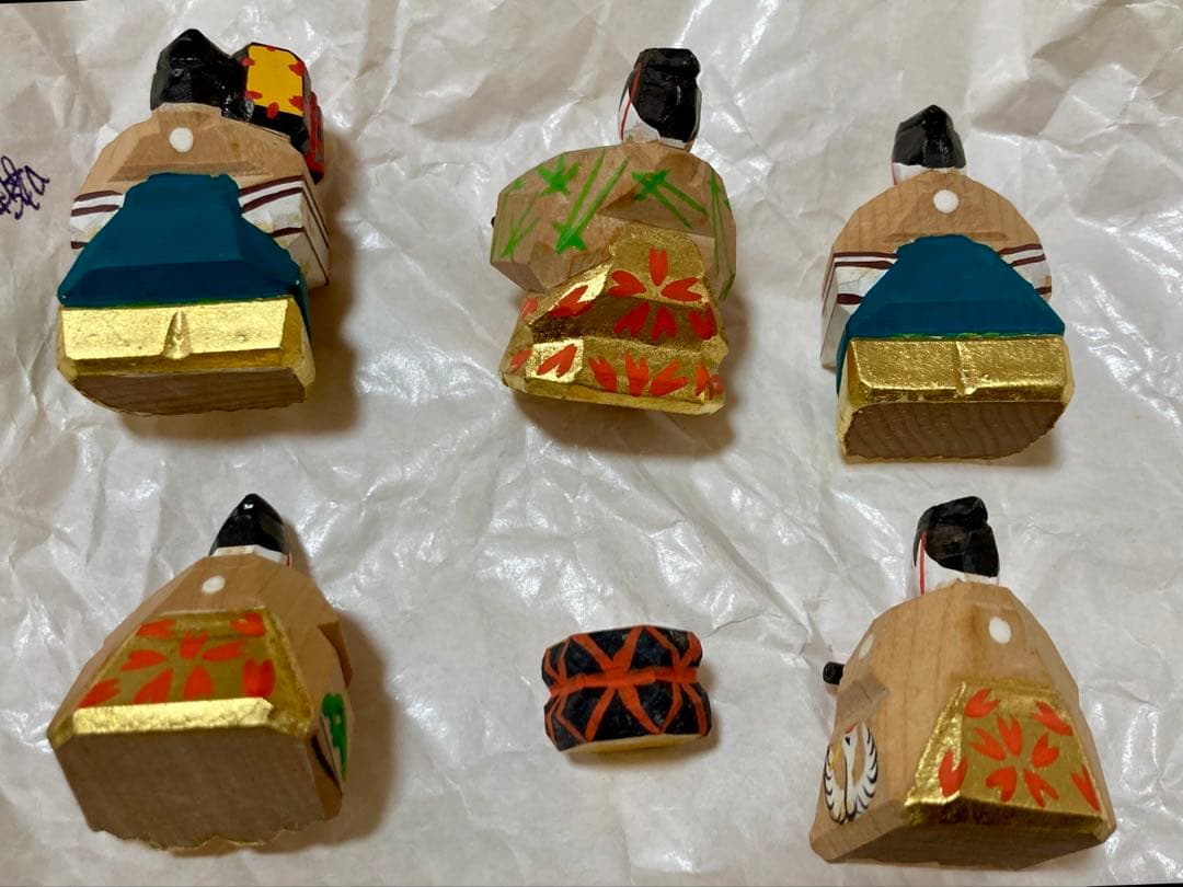 高橋神泉　奈良一刀彫　１５人揃い　段飾り　ひな祭り　川口神泉　雛段