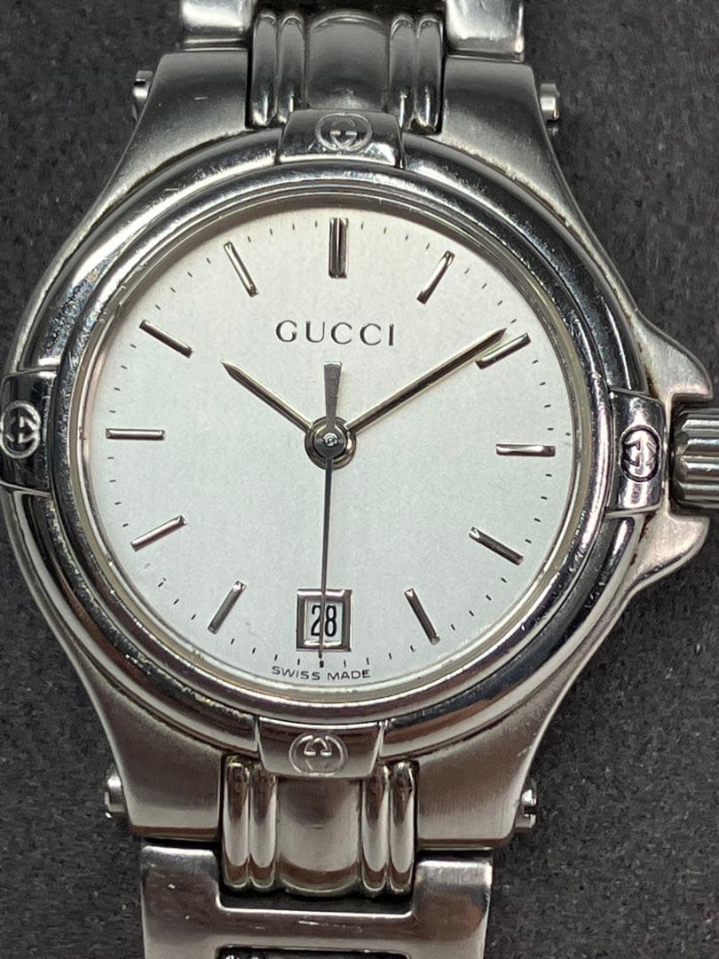 GUCCI グッチ 9040L 腕時計 ステンレス デイト 動作品　レディース