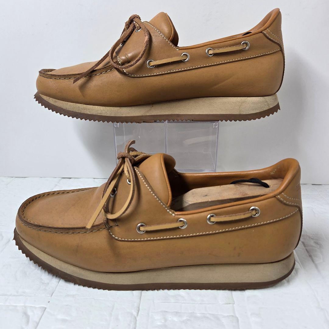 HERMES デッキシューズ 41.5(26.5cm) ブラウン