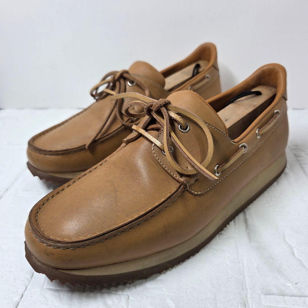 HERMES デッキシューズ 41.5(26.5cm) ブラウン