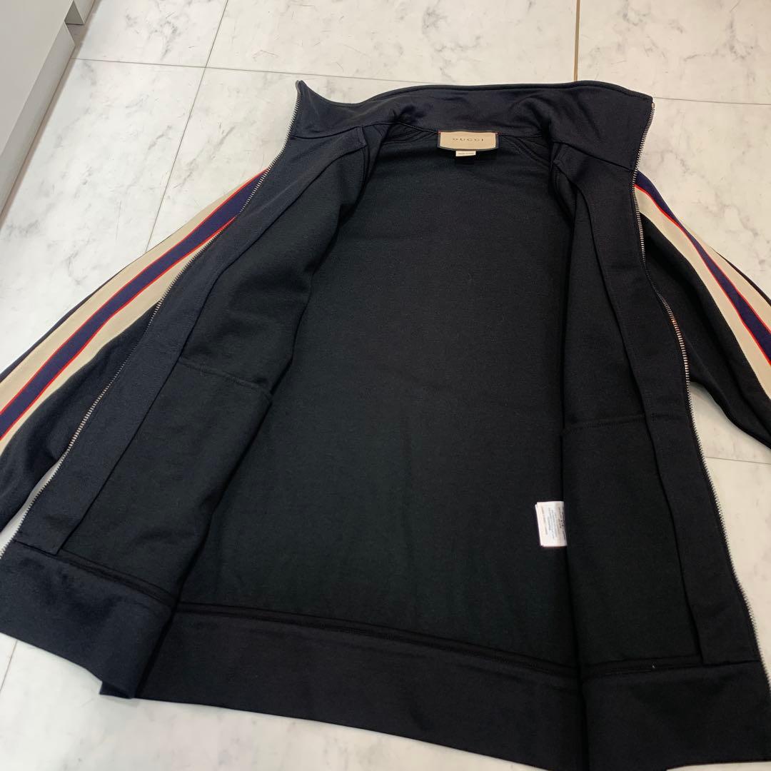☆超美品☆GUCCI トラックジャケット ロゴ シェリーライン 黒 Sサイズ
