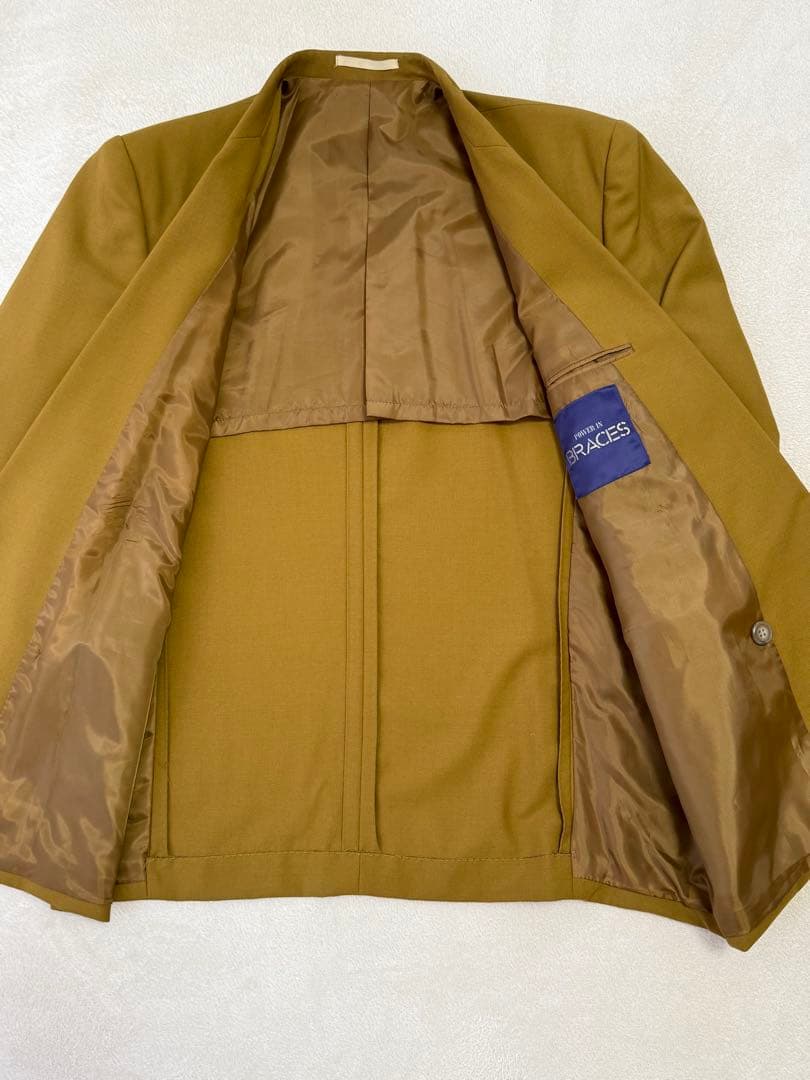 【菅田将暉】マスタードダブルスーツ ウール混　 サイズM