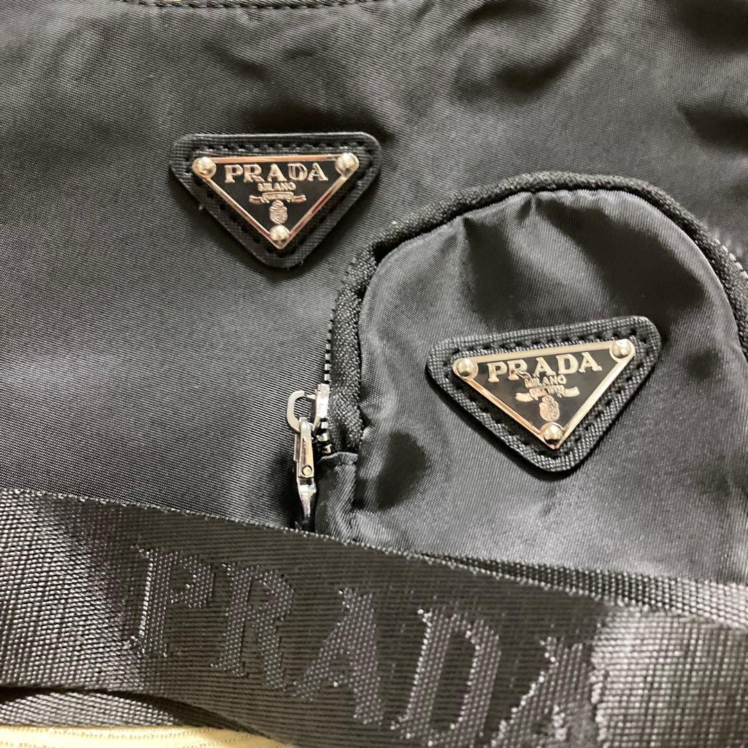 PRADA ブラック ショルダーバッグ ポーチ付き ノベルティー