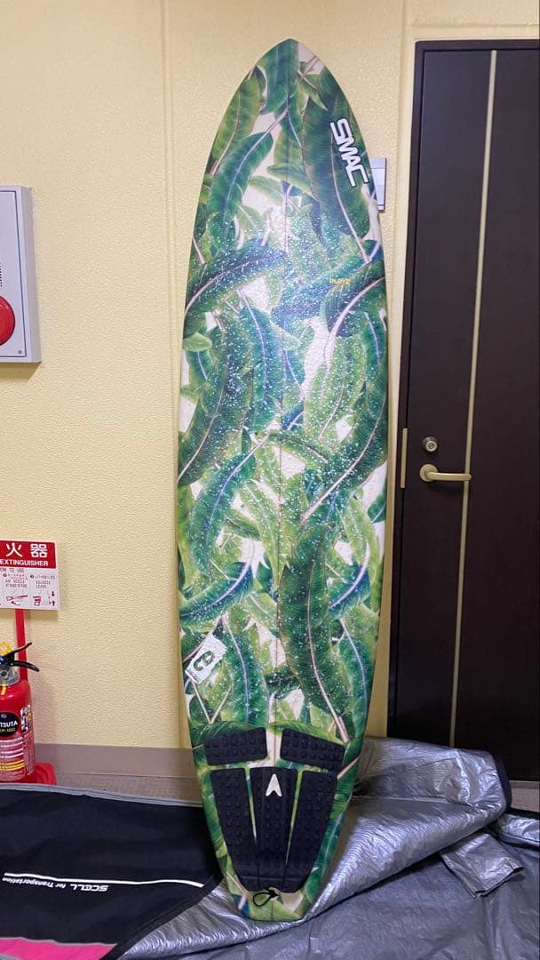 SMAC ミッドレングス　ボード 葉の模様　ファンボード　7.0