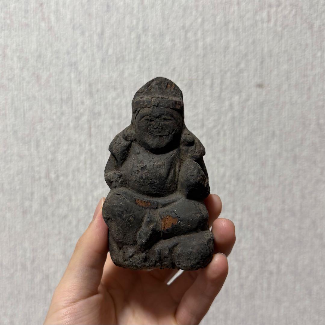 七福神 大黒天 恵比寿天 民衆仏 仏像 木彫 江戸時代 古美術 骨董 古民藝