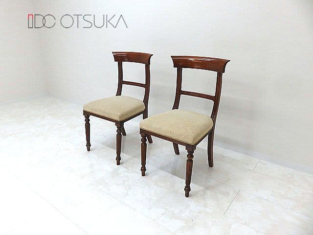 セ*ィ様 IDC大塚家具　英国リージェンシー様式ダイニングチェア　2脚セット　サ